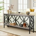 thumbnail image 2 of Tribesigns 70.9-Inch Narrow Sofa Table, Industrial Long Sofa Table Behind Couch, Entry Console Table with Storage for Entryway, Living Room, Foyer, Unique Design, Vintage Grey, 2 of 8