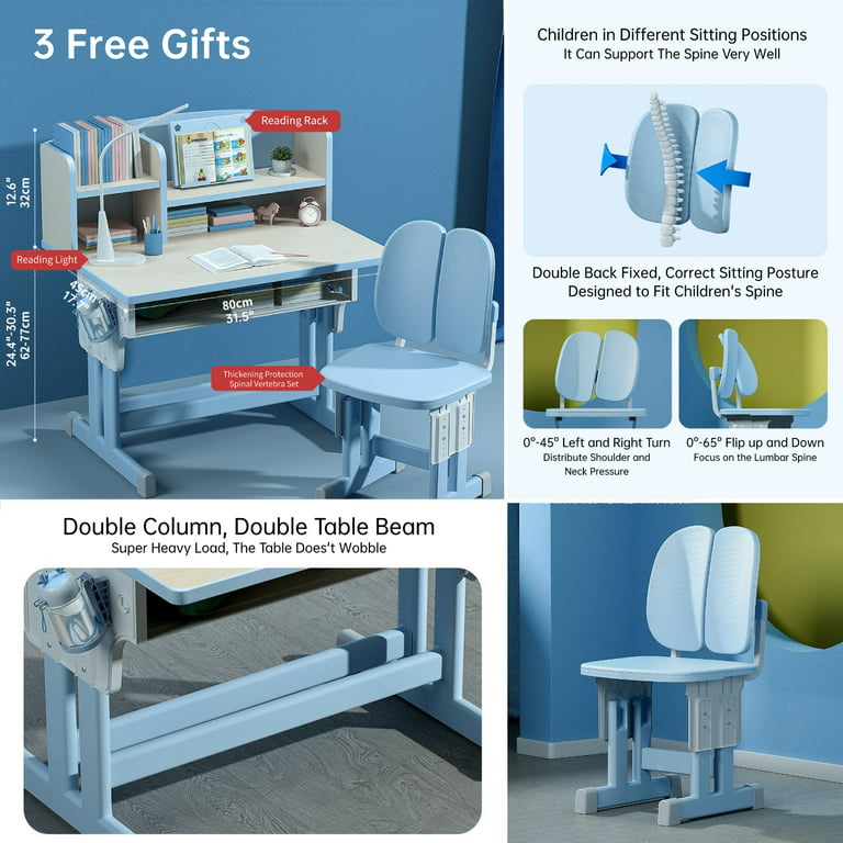 Best Quality Multifunctional Children's Furniture Baby Table Chair Set  Student Desk Scientific Spine Protection Kids Desks