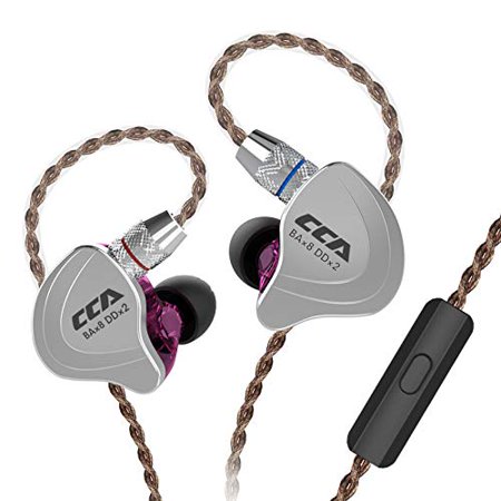 CCA C10 4BA 1DD Hybrid Earphones, Musician in Ear Monitor Headphone High Fidelity HiFi Headset with Detachable 2pin