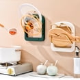 thumbnail image 3 of Pot Lid Organizer Rack, 2-Tier Pot Lids Holder for Cabinet Door/Wall, No Drilling Adhesive Wall/Door Mounted Pot and Pan Cover for Kitchen Storage, 1 Pcs, 9.46x8.26x0.98", 3 of 8