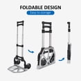 thumbnail image 4 of HOMCOM Folding Hand Truck Portable Luggage Handcart Silver, 4 of 10