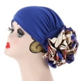 thumbnail image 1 of Turban Cap Leopard Cloth Flower Headgear Brimless Pure Color Scarf Hat for Spa, 1 of 10