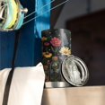 thumbnail image 3 of 20 Oz Pioneer Flower Coffee Tumbler Double Wall Insulated Stainless Steel Water Bottle | Metal Reusable Thermoses Flask with Cup Cap | Leak & Sweat Proof with Anti-Dust Lid, 3 of 7