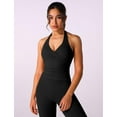 thumbnail image 5 of Women Warp Halter Workout Tank  Sports  Backless Padded Gym Yoga Tank Tops Casual Crop, 5 of 7