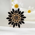 thumbnail image 2 of Rhinestone flower brooch, large crystal flower brooch, lapel pin, suitable for parties, birthdays, dances, banquets, dresses, suits, formal wear, hats, bags, and other accessories; women's jewelry., 2 of 6