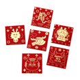thumbnail image 4 of 6 sobres rojos de Año Nuevo Chino, pequeños sobres cuadrados Hongbao para la suerte Estilo D, 4 of 9
