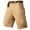 Khaki, variant on Kovlvoll Cargo Shorts for Men Elastic Waist Zipper Belt Wide Leg Lightweight Casual Summer Work Shorts with Pocket