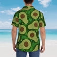 thumbnail image 6 of Xecao Big Colorful Avocados print Hawaiian shirt - a stylish short-sleeve button-down for men, perfect for casual beach and tropical outings., 6 of 9