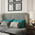 thumbnail image 2 of HomeFare Clip Corner King Headboard in Stone Gray Fabric, 2 of 6