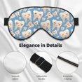 thumbnail image 4 of Fuzoiu Funny Cute Healthy Teeth Print Sleep Masks,Eye Masks with Adjustable Strap for Sleeping,Night Eye Shade for Women Men,Eye Cover for Full Night's Sleep, Travel and Nap, 4 of 7