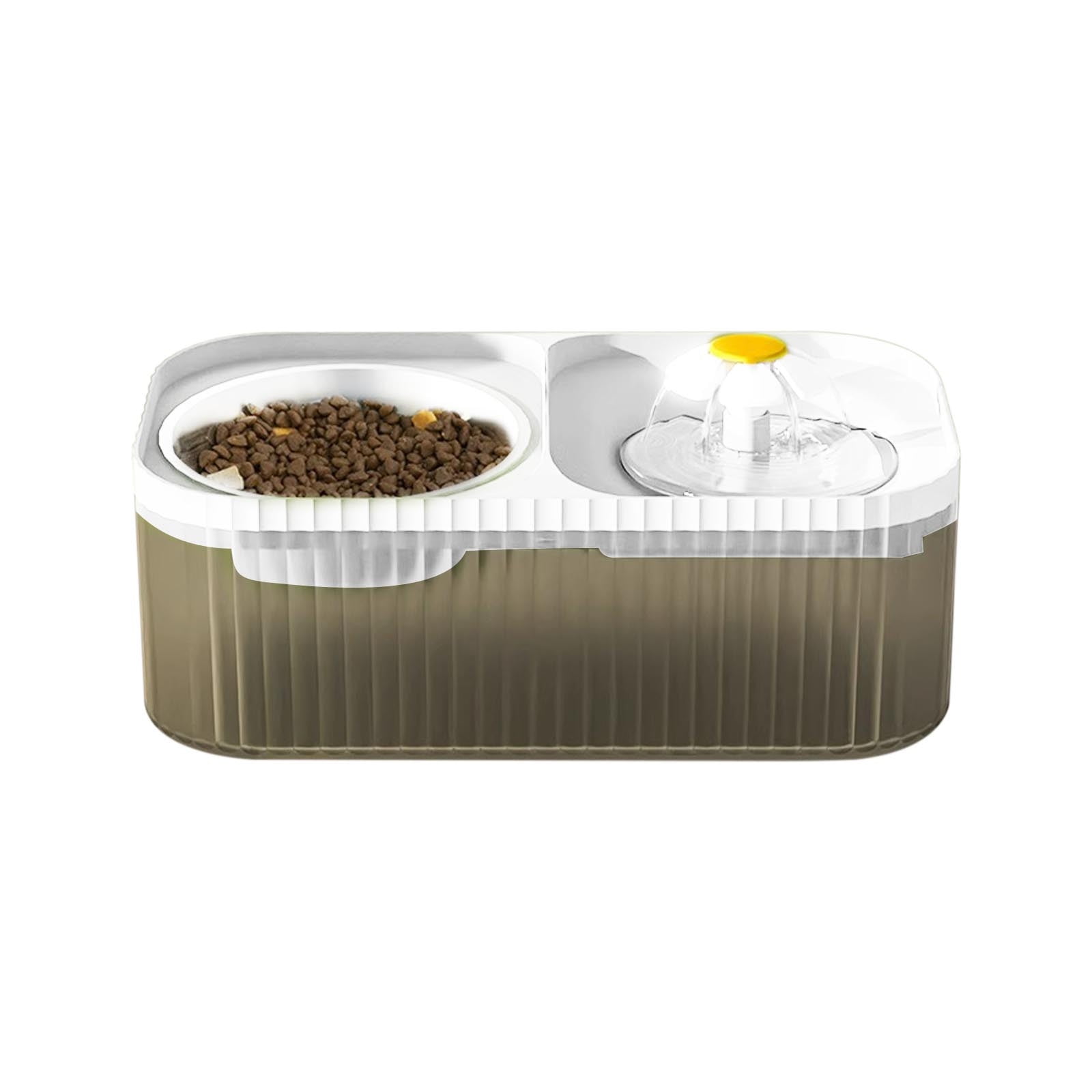 Cat Water Fountain and Food Bowl,Automatic Pet Water Dispenser, Ultra Quiet Pet Water Dispenser,Automatic Flower Fountain & Bowl for Cats, Dogs, Multiple Pets