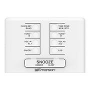 Emerson Smartset PLL AM/FM Dual Alarm Clock Radio with 0.9 Blue LED Display and LED Décor, CKS1500