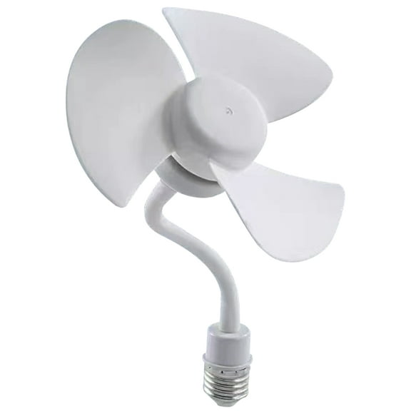 Yibooy LED Mini Ceiling Fan Light Hose Extender Light Bulb Fan with E27 Socket Lamp