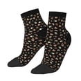 thumbnail image 3 of Salouo Flower Pattern On Black Pattern Unisex Middle Tube Socks,Middle-Finger Knee High Socks Over The Calf Tube Stocking Crew Stockings for Women and Men Tube Socks, 3 of 8