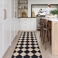 thumbnail image 5 of Lahome 2'5''x8' Checkered Easy Jute Runner Rug,Outdoor Patio Rug Washable Rugs for Entryway Checkerboard Indoor Outdoor Living Room Classroom Rugs,Farmhouse Neutral Non Slip Black Carpet for Bedroom, 5 of 8