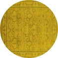 thumbnail image 1 of Ahgly Company Indoor Round Oriental Yellow Industrial Area Rugs, 8' Round, 1 of 4