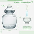 thumbnail image 5 of Glass Fermenting Jar, Large Capacity Sealed Pickle Tank, Traditional Chinese Fermentation Crock with Water Seal Airlock Lid for Pickling Kimchi Sauerkraut, 5 of 7