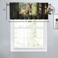 thumbnail image 4 of Rustic Farmhouse Horse Window Curtain Valances Farm Animal Vintage Wooden Barn Window Valance for Living Room Bedroom, Kitchen Valance Rod Pocket Window Curtain 54 by 18 in, 1 Panel, 4 of 6