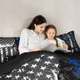 thumbnail image 5 of Manfei Skiing Theme Full Size Comforter Sets for Boys, Extreme Sport Bedding Comforter Set, Vintage American Flag Bedding Sets, Breathable Home Decor Reversible 3-Piece, 5 of 8