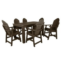 Highwood 7-pc Hamilton Dining Set - 42" x 72" Rectangle Table, Counter Height, Outdoor, Eco-friendly, Synthetic Wood