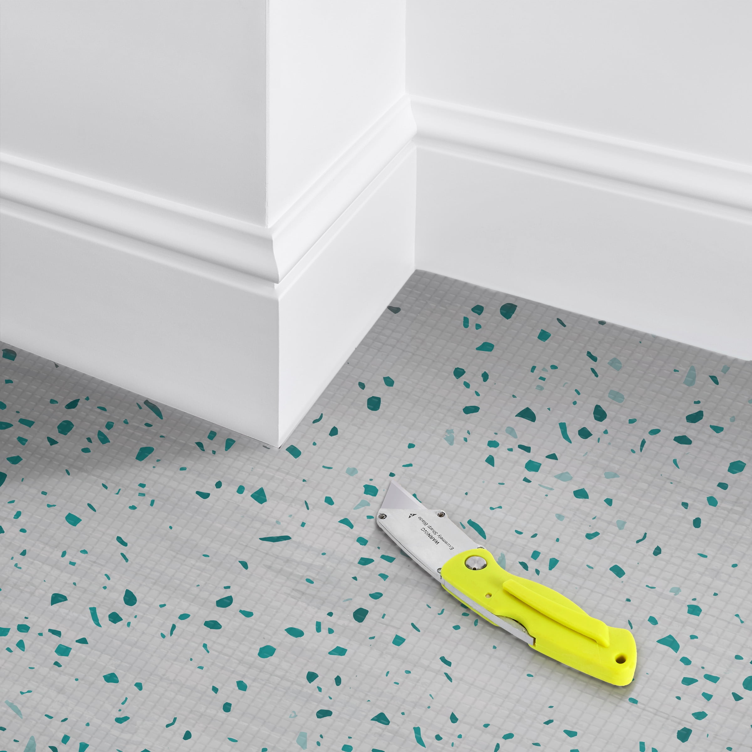 Sorbus Waterproof Wood Grain Foam Floor Tiles, 36 Tiles, 144 Sq Ft, Interlocking, Terrazzo