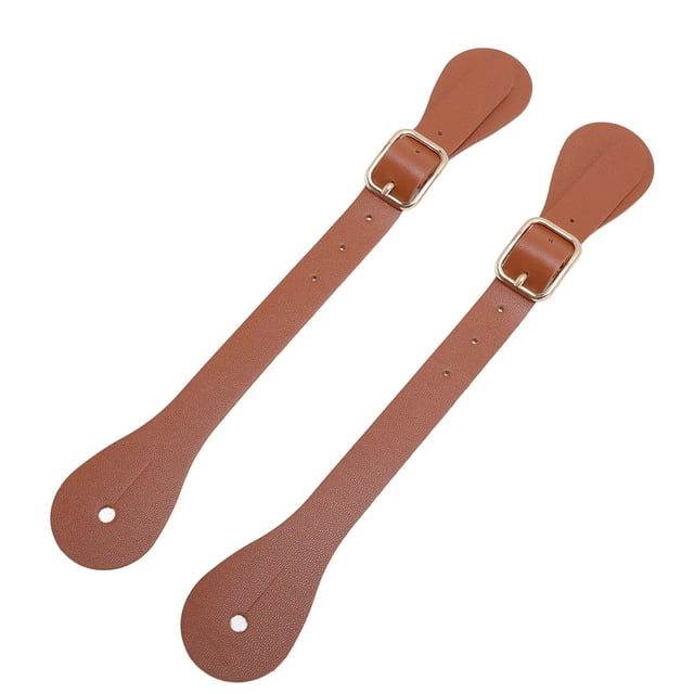 Synthetic Leather Cowboy Spur Straps, Adjustable Length 22cm Long Spur Holder with Rhinestone, Embellish Riding Gear for Sustainable Equestrian Pleasure