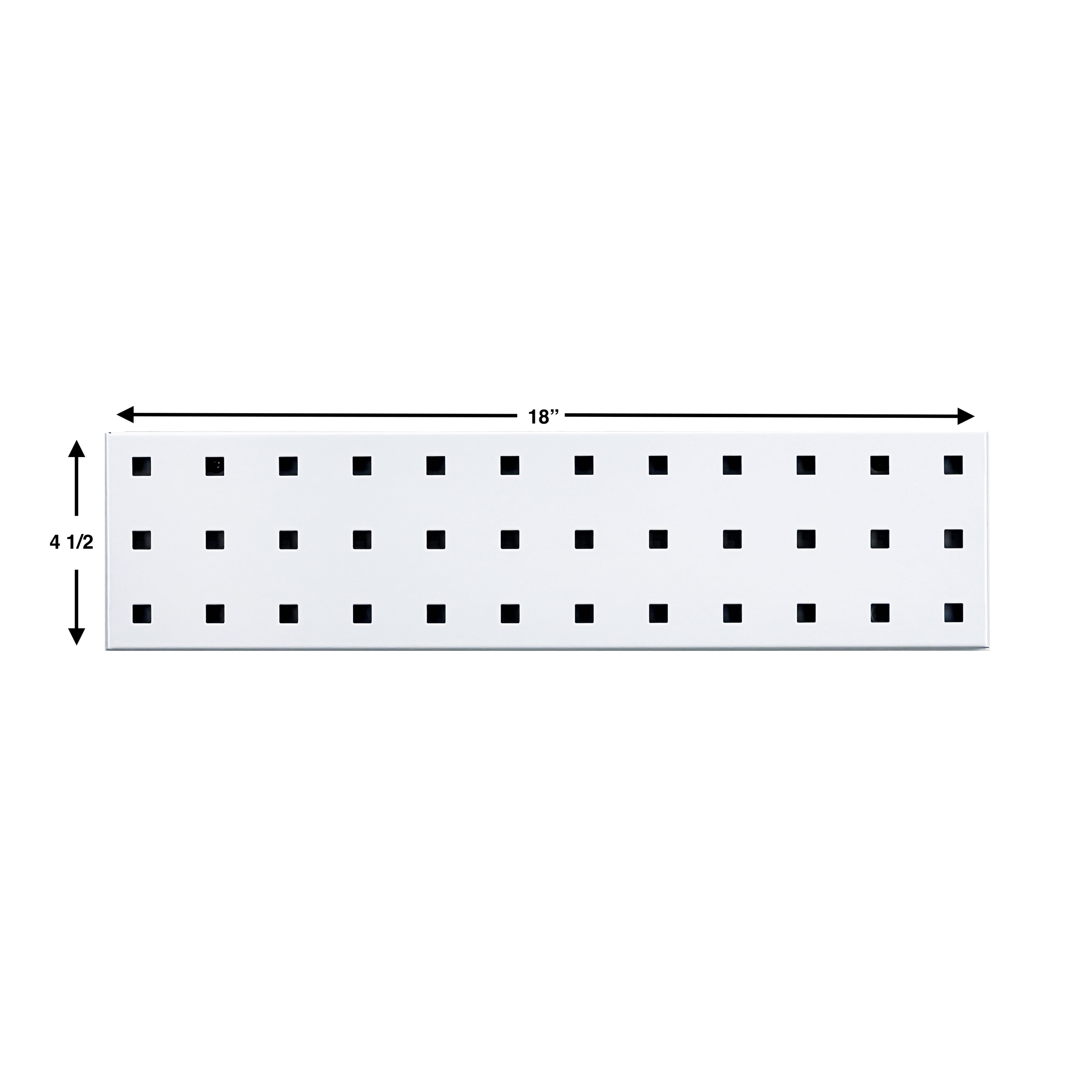 Triton Products® LBS18K-WHT Silver Pegboard Kit with (1) 18" x 4.5" Steel Pegboard and 6 LocHooks