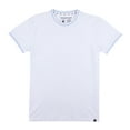 thumbnail image 4 of XRAY JEANS Men's Athletic Slim Fit Ribbed Crewneck T-Shirt, Soft Stretch Performance Cotton Solid Color Tee for Men, White/Bright Sky Blue, Size X-Large, 4 of 6