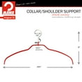 thumbnail image 4 of Mawa by Reston Lloyd Ultra Thin Silhouette Series Non-Slip Space Saving Hanger, Style 42/FT, Set of 20, Red, 4 of 7