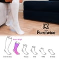 thumbnail image 4 of PureTwine Knee High Socks for Women Comfort Seam Soft Combed Cotton Blend Long Dress Socks for Women Athletic Socks 4 Pairs, 4 of 7