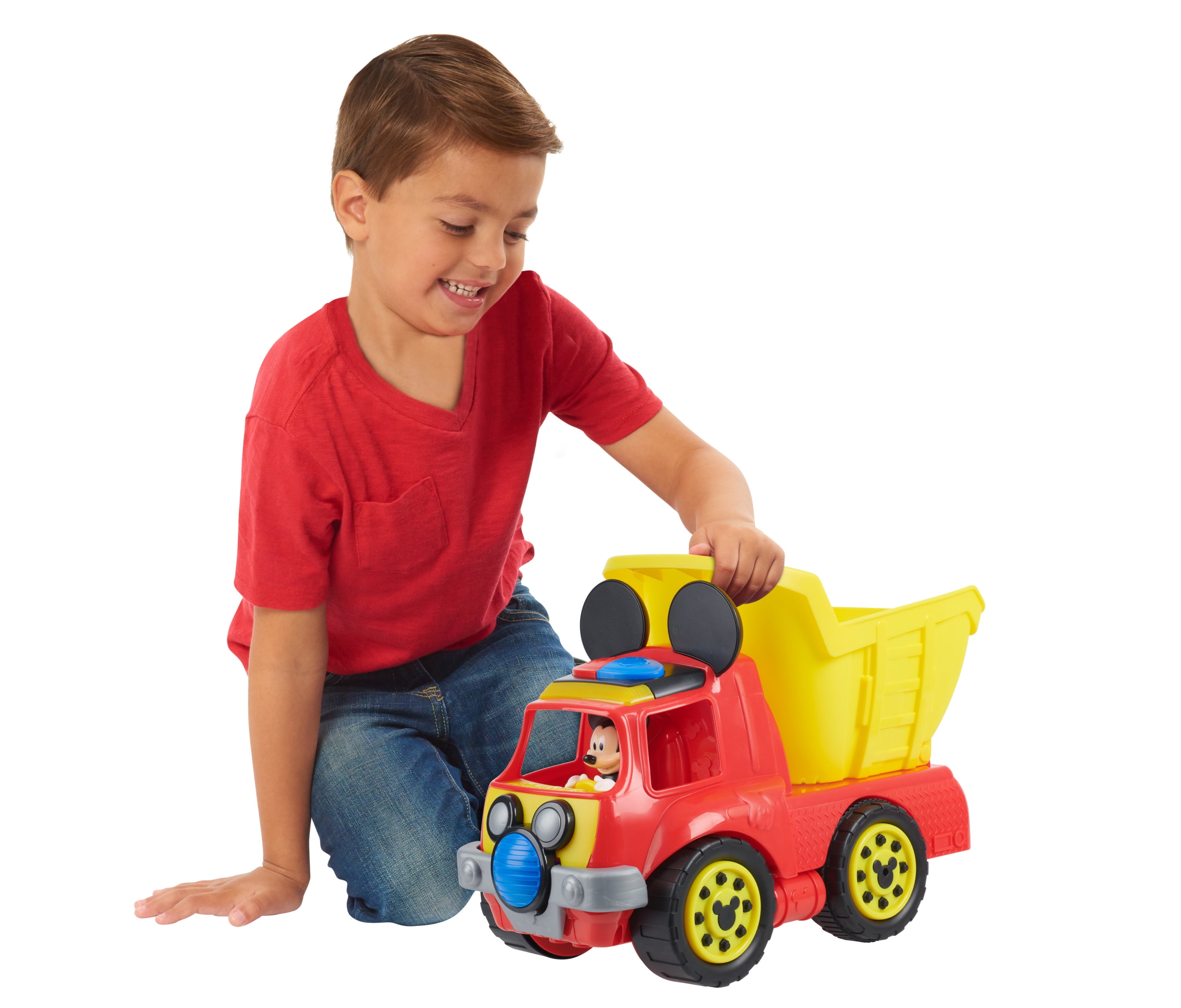 Disney Junior Mickey Mouse Funhouse Wacky Wheeler Dump Truck, Interactive Toy Construction