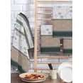thumbnail image 2 of Brown Geometric Kitchen Dish Towels for Drying Dishes Set of 2, Stripes Boho Spring Flowers Pastoral Country Waffle Weave Microfiber Hand Tea Bathroom Towels Quick Dry & Absorbent Towel 15.7x23.6, 2 of 7