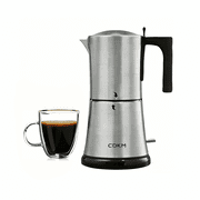 CDKM Fully Automatic Electric Mocha Pot - One-Touch Safe Brewing, Anti-Dry Burn, 3-6 Cup Capacity, Stainless Steel Coffee Maker, Perfect Gift Idea