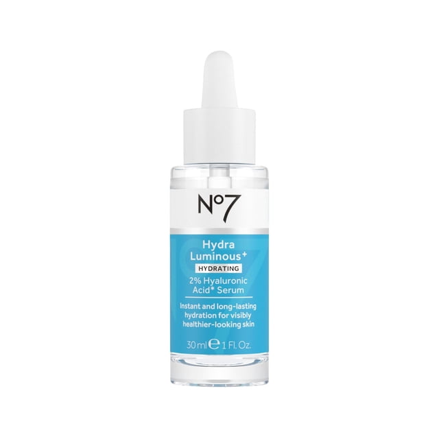 Sérum No7 Hydraluminous+ 2% de ácido hialurónico, 30 ml con vitamina B3