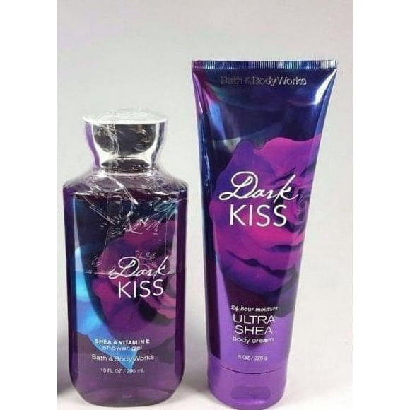 Bath & Body Work Gel Douche Dark Kiss 8 Fl Oz & Crème pour le Corps Oz