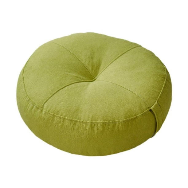 Cojín de suelo redondo para meditación, pequeño y suave, decorativo, para adultos y niños, ideal para , sofá, cama, interior oficina. verde