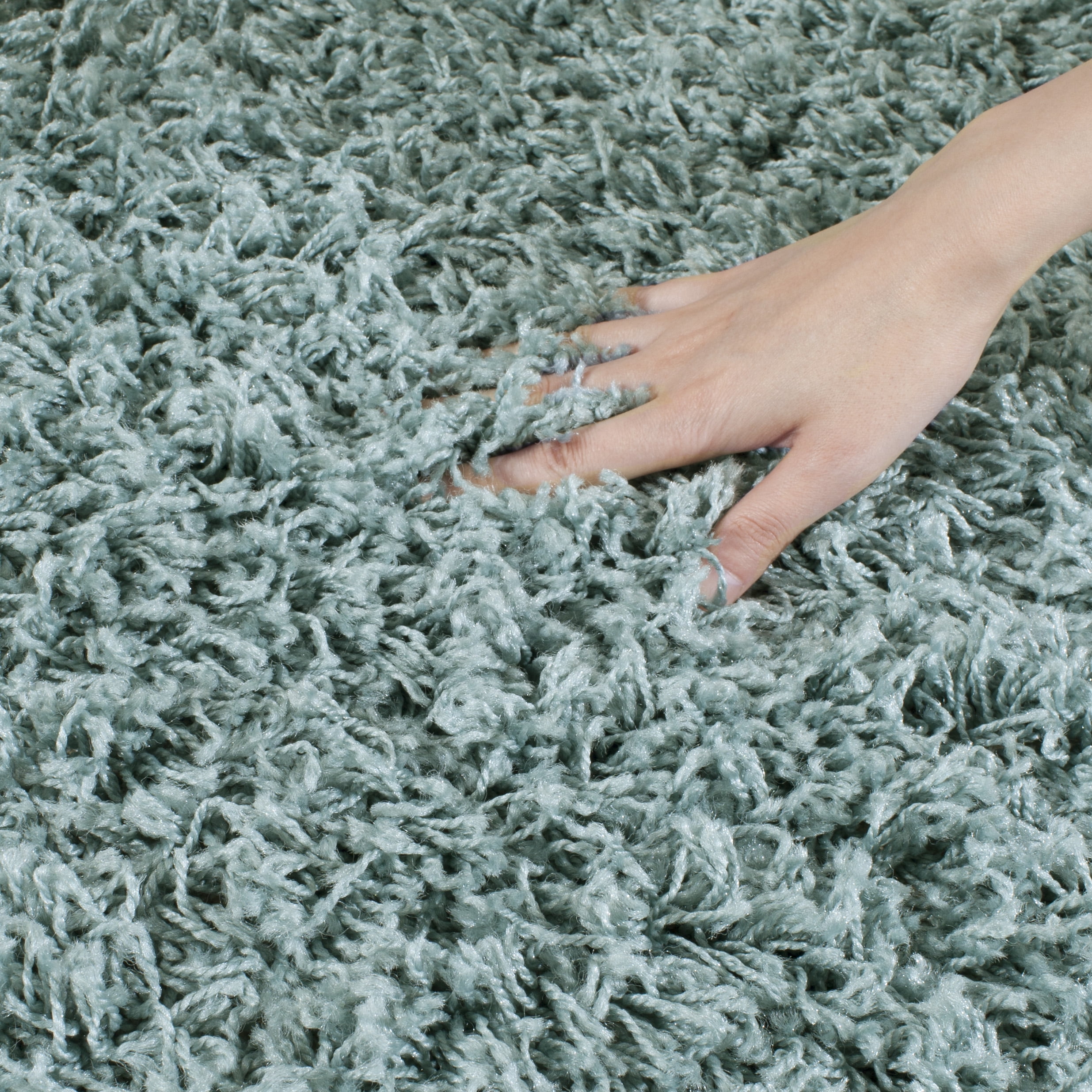 Safavieh Athens Talia Solid Shag Runner Rug, Seafoam, 2'3" x 8'