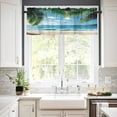 thumbnail image 2 of Summer Beach Coastal Valances for Windows Farmhouse Kitchen Curtains Valances Rod Pocket Valance Curtains for Kitchen Windows Palm Tree Sandy Vacation Window Valances for Bathroom Bedroom 42"x18", 2 of 6