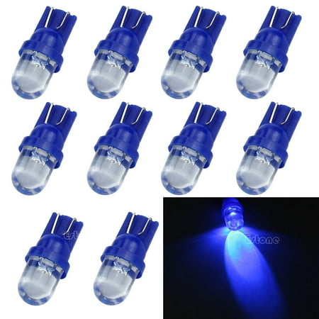 10PCS T10 W5W 168 194 Blue LED SMD Car Side Interior Light Wedge Plate Dashboard Number