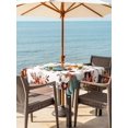 thumbnail image 2 of Outdoor Tablecloth with Umbrella Hole and Zipper, Green Orange Pumpkins Fall Square Table Cloth 54x54 Inch Waterproof Tablecloth, Botanical Thanksgiving Picnic Table Cover for Patio Camping, 2 of 7