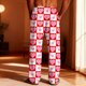thumbnail image 4 of Ceisia Mens Pajamas Pants Valentine's Day Couple Unisex Hearts Print Plaid Lounge With Pockets Sleep Bottoms Pink S Gift, 4 of 9