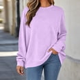 thumbnail image 6 of Oversized Pullover Sweatshirt for Women Crewneck Long Sleeve Argyle Jacquard with Pockets Casual Fall Everyday Top, 6 of 7