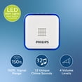 thumbnail image 4 of Philips Battery-Operated 32-Melody Door Chime, 1 Receiver, 1 Push Button, White, 6.4in, DES3140W/27, 4 of 8