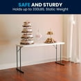 thumbnail image 3 of Table de formation pliante Flash Furniture en plastique blanc granite, 3 of 9