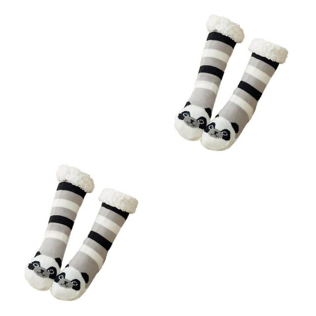 sweethay 2 piezas de calcetines altos hasta el muslo para Cosplay, calcetines cálidos antideslizantes, botas, accesorios de esquí, suministros Type7 NO7