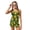 Yellow Floral Green Pattern, variant on Tutolipy Palm Tree Floral Patterns Girls 2-Piece Tankini Swimsuit Set, Removable Pads Removable Chest Pads Two Piece Tankini Swimwear Set for Summer Size 10-11 Year Old