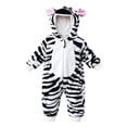 thumbnail image 4 of KAUOD Unisex Baby Flannel Romper Animal Hooded Onesie Halloween Party Cartoon Outfit Kid Toddler Cute Casual Cow Horn Ears Jumpsuit, 4 of 4