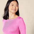 thumbnail image 4 of walmart Essentiels T-Shirt à Manches 3/4 Col Bateau pour Femmes, 4 of 8