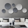 thumbnail image 1 of Decoración de pared TEIPAI de metal plateado y gris para sala de estar, 1 of 9