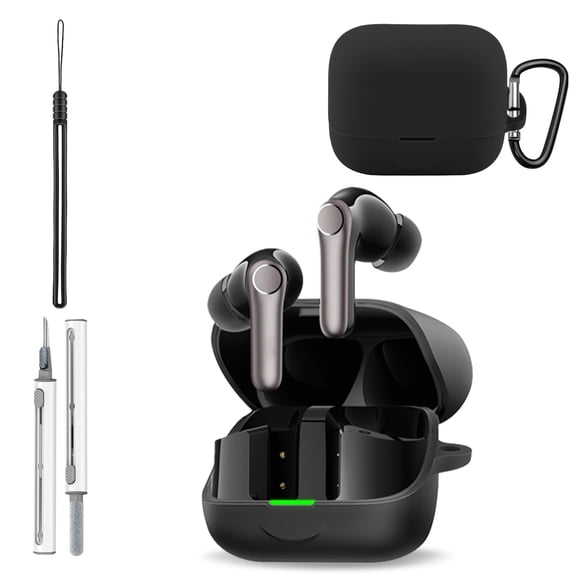 Funda protectora de silicona para EarFun Air Pro 4+ negra